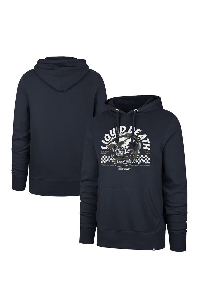 '47 Men's '47 Navy NASCAR Liquid Death Imprint Headline Pullover Hoodie, Main, color, Navy