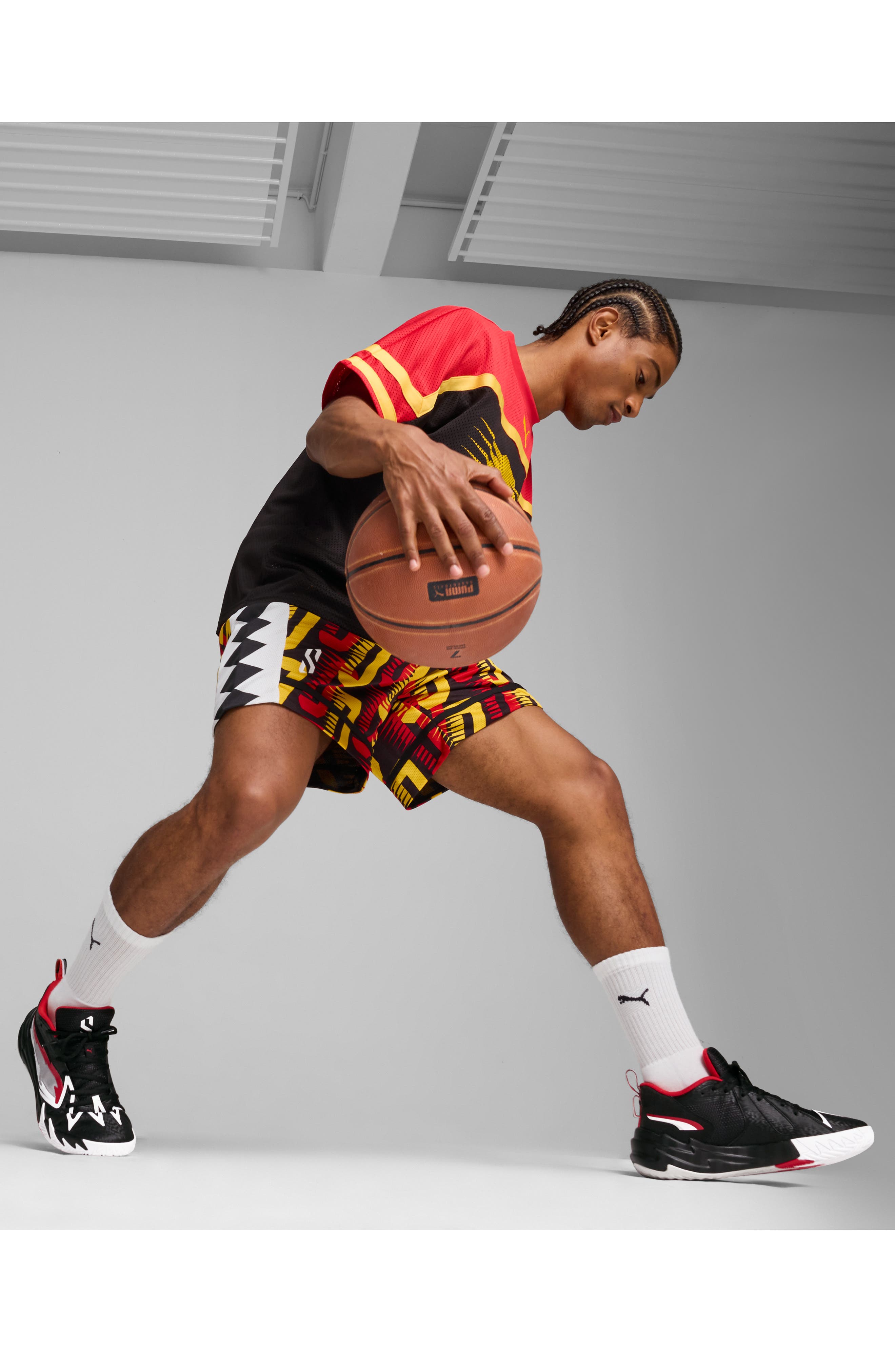 PUMA Scoot Zeros II NXTPRO Hoops Basketball Shoe, Alternate, color, Puma Black/ For All Time Red