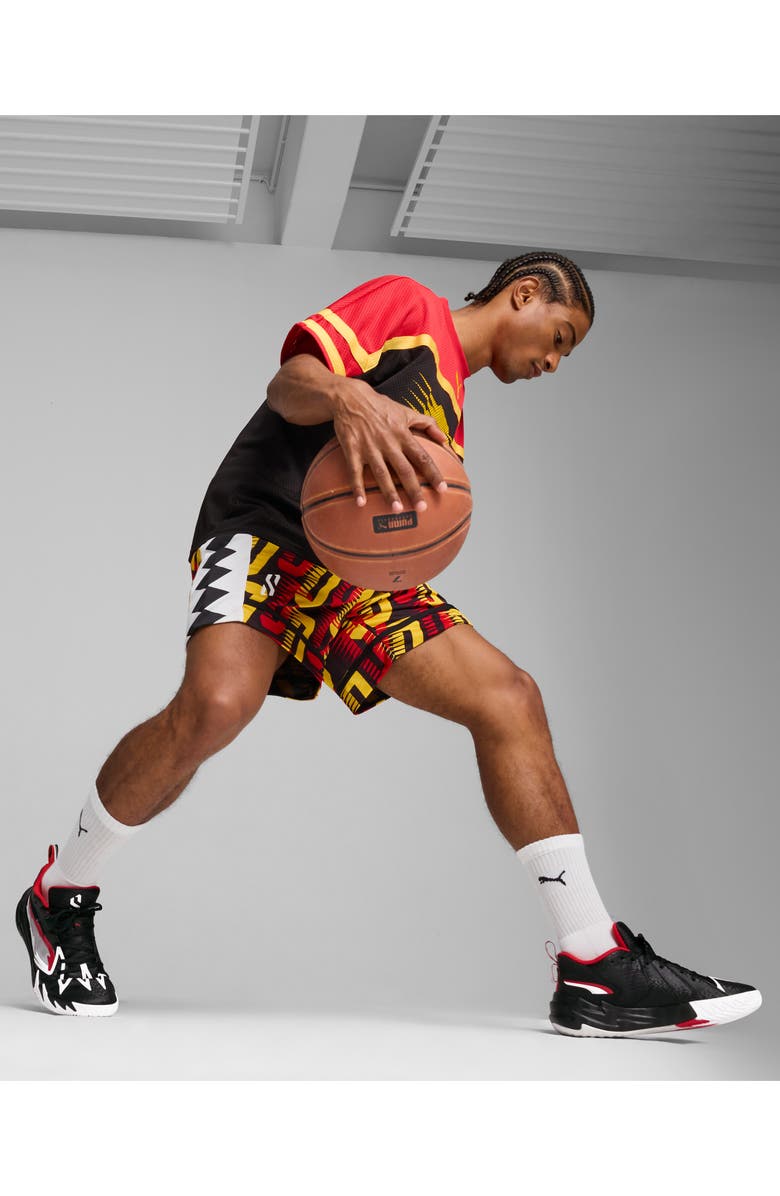 PUMA Scoot Zeros II NXTPRO Hoops Basketball Shoe, Alternate, color, Puma Black/ For All Time Red