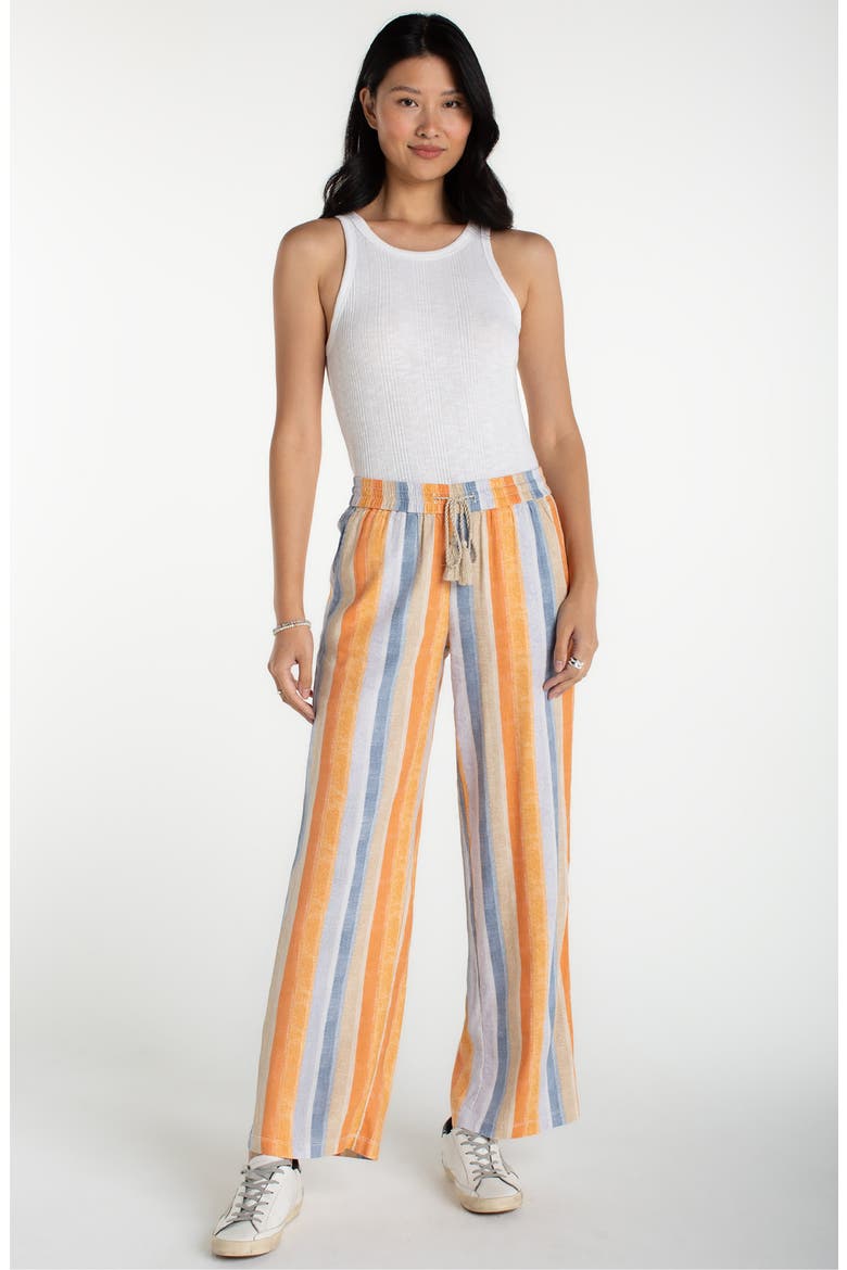 Tassel Tie Wide Leg Pants, Alternate, color, MULTI STRIPE PRINT