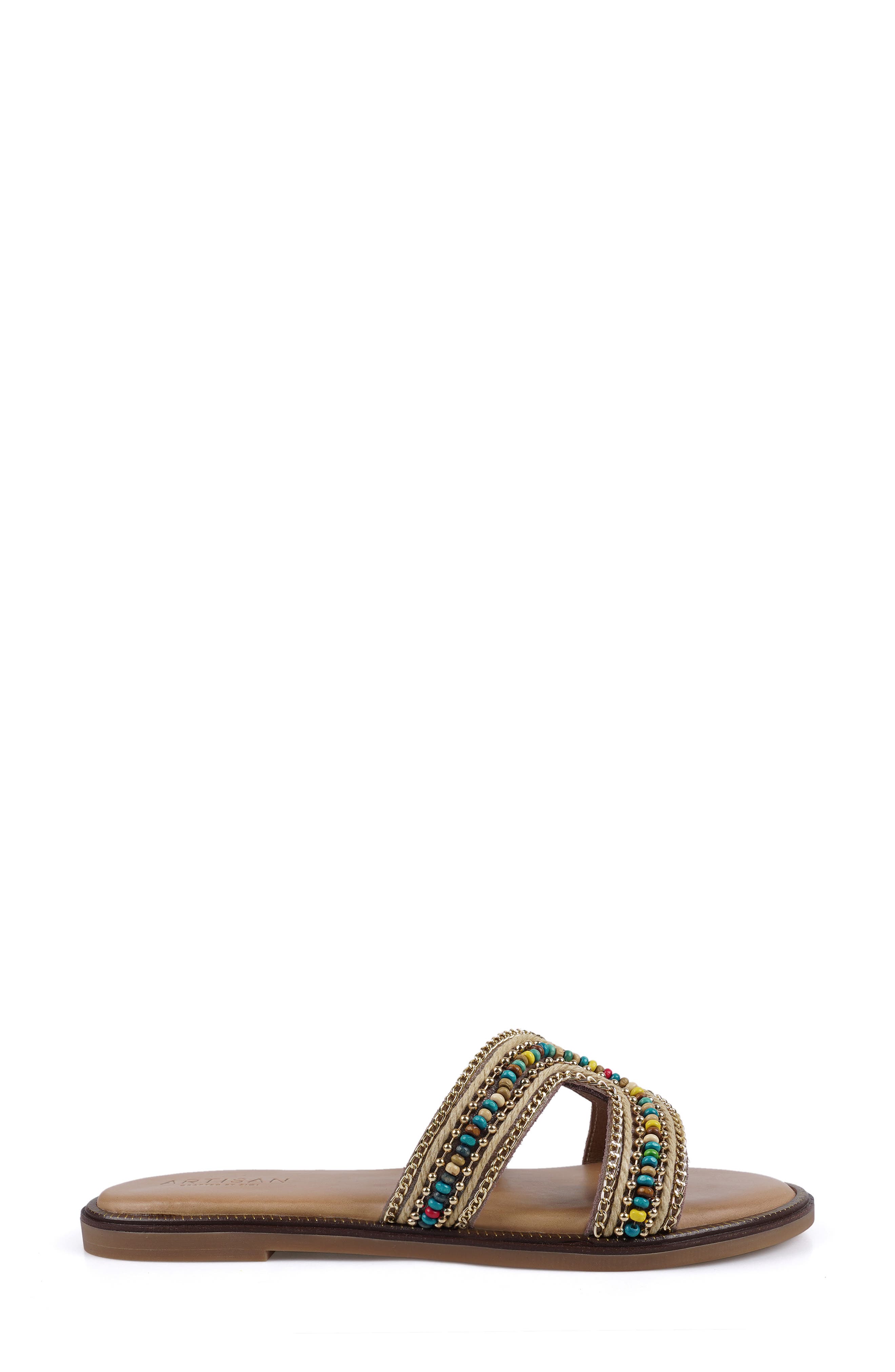 Badalona Beaded Slide Sandal, Alternate, color, LIGHT TAN