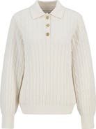 Barbour Evie Cable Stitch Polo Sweater