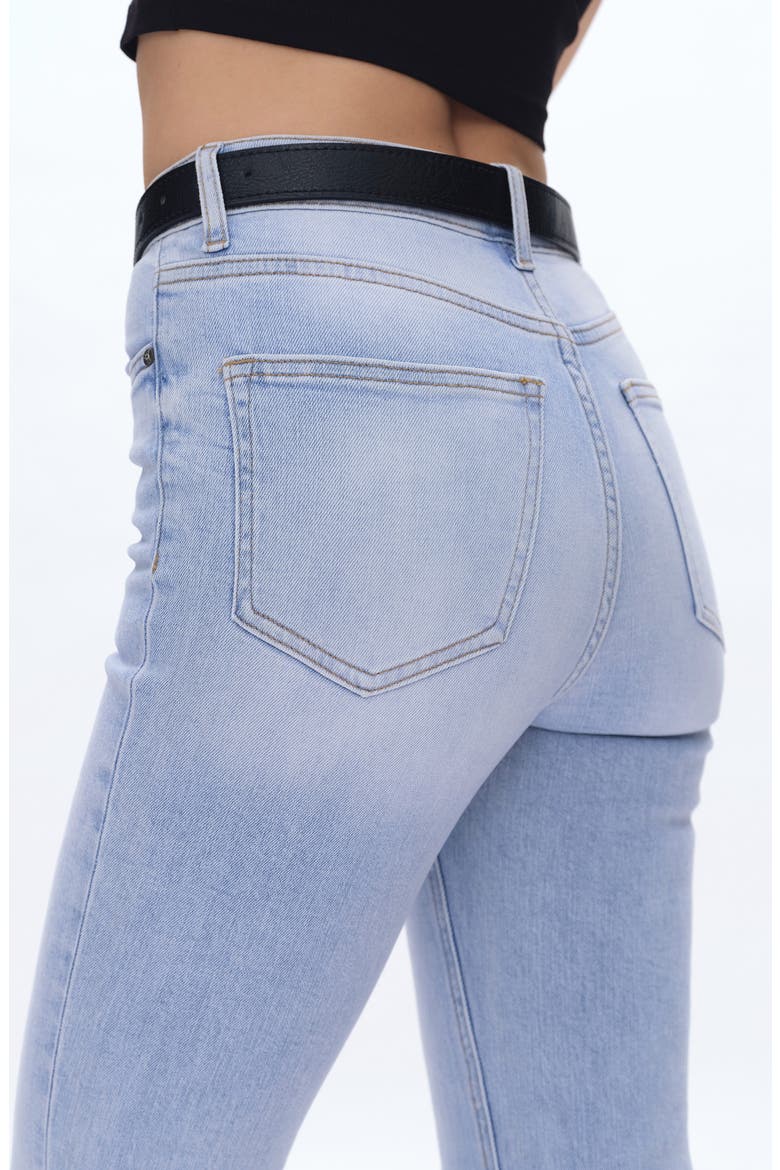 High Waist Straight Leg Jeans, Alternate, color, SKY BLUE