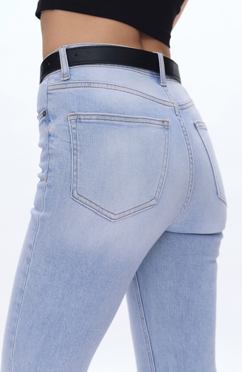 Bayeas High Waist Straight Leg Jeans, Alternate, color, Sky Blue