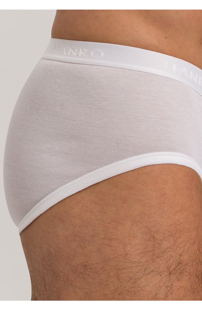 Hanro Cotton Pure Cotton Brief With Fly, Alternate, color, White