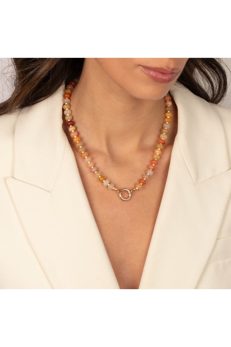 Sunset Mix Beaded Clicker Necklace, Alternate, color, Multi-Color