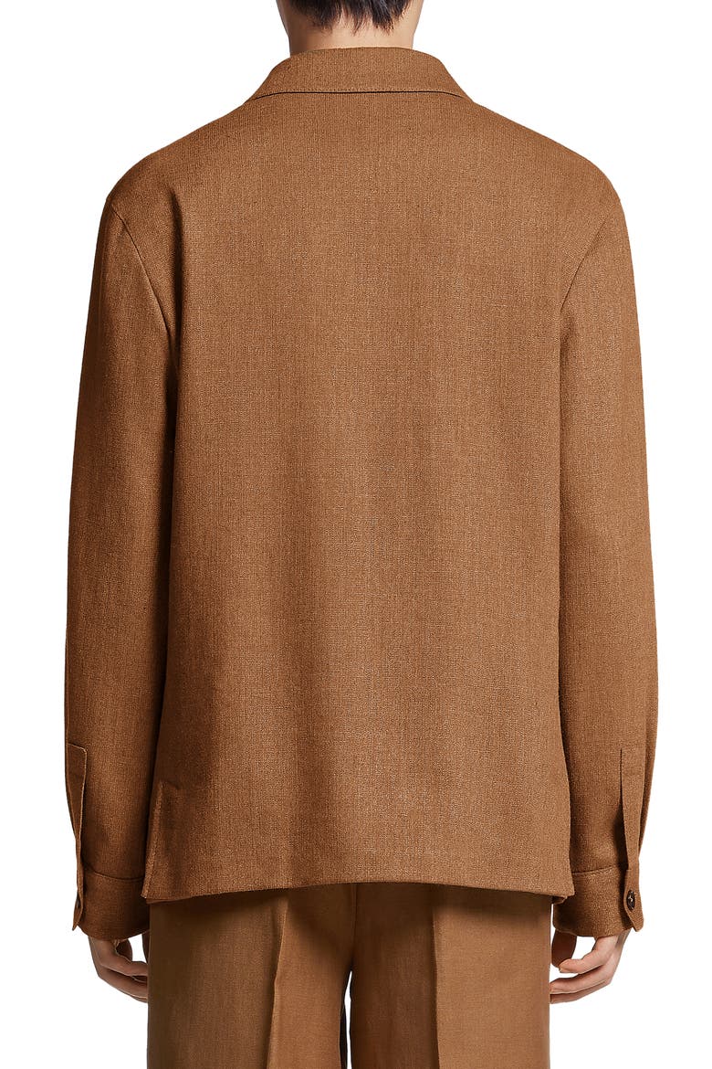Silk & Linen Blend Chore Jacket, Alternate, color, VICUNA