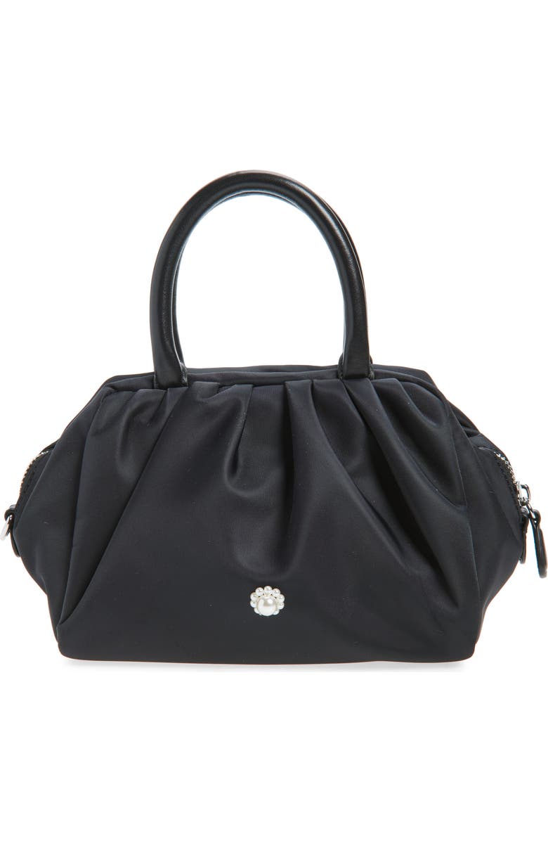 Simone Rocha Mini Embellished Pleated Top Handle Bag, Alternate, color, Black/ Black/ Jet