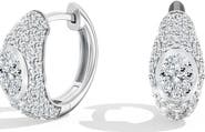 Everlee Pave Oval Domed Lab Diamond Huggie in 14K Gold