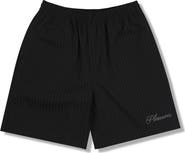 PLEASURES Fortunate Textured Stripe Active Shorts