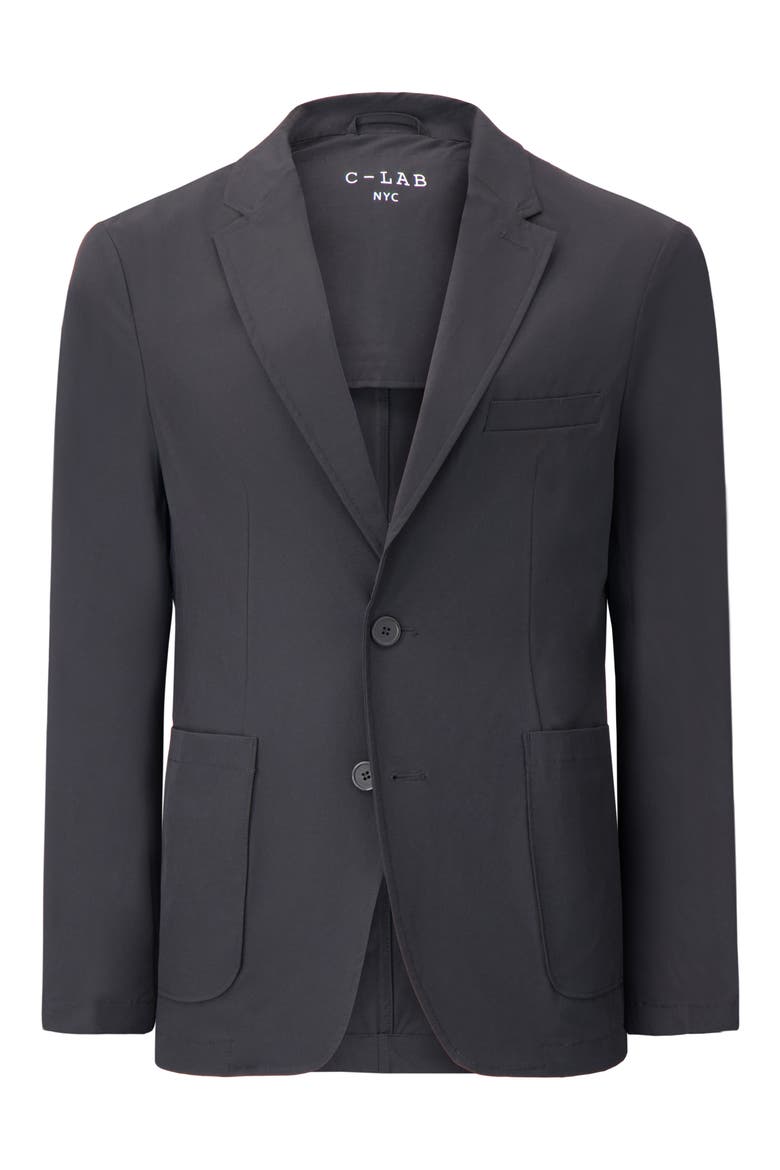 Packable Woven Tech Jacket, Alternate, color, BLACK