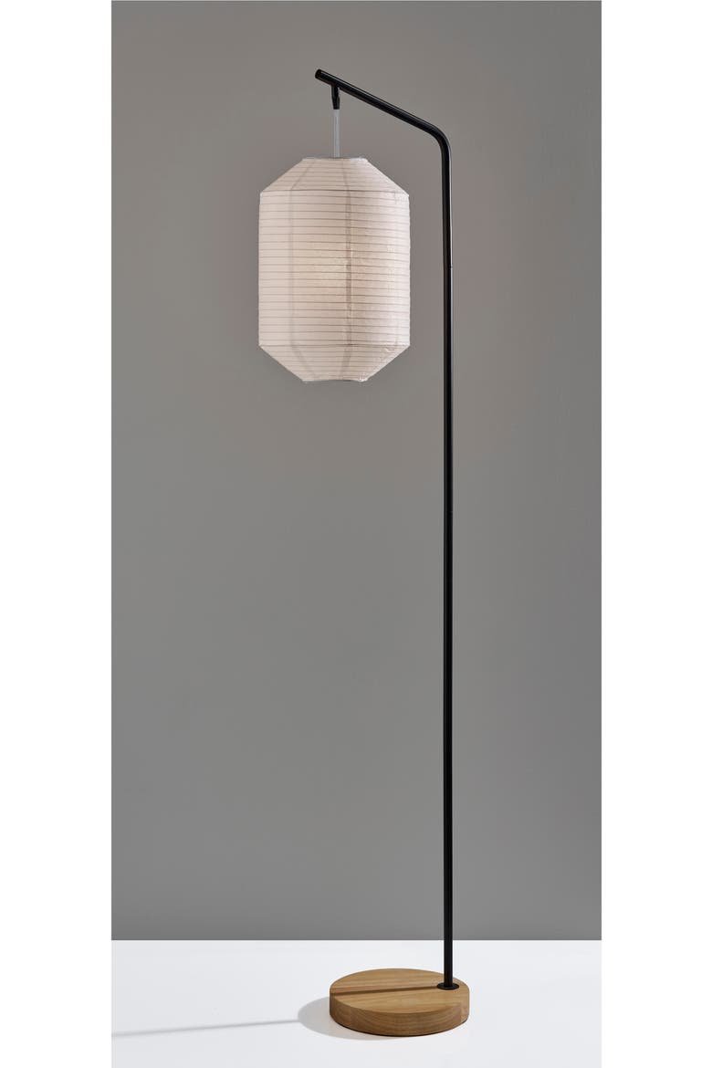 Keanu Floor Lamp, Alternate, color, BLACK