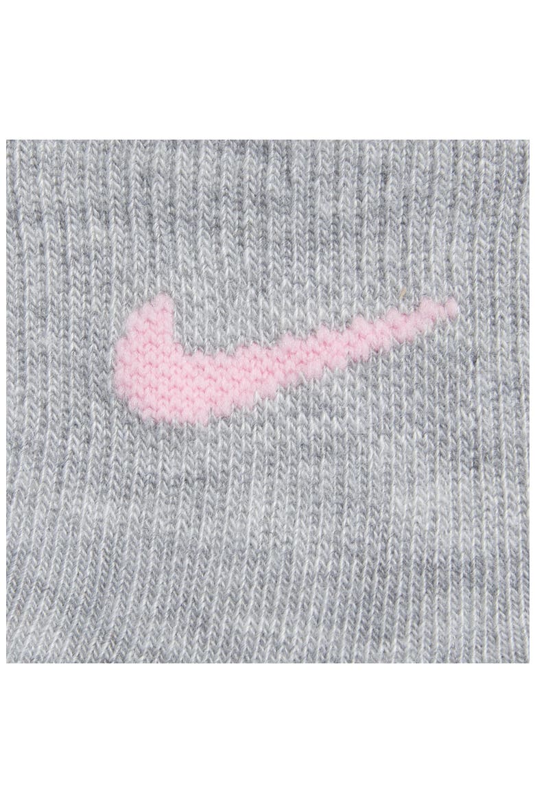 Kids' Metallic 6-Pack Swoosh Quarter Socks, Alternate, color, DOLL