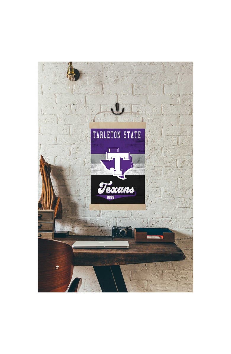 JARDINE Tarleton State Texans 12'' x 20'' Retro Logo Banner Sign, Alternate, color, 