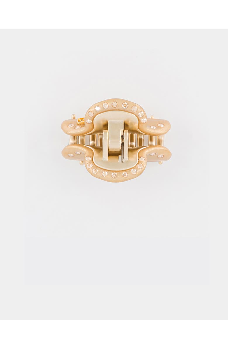 Alexandre de Paris Vendome Crystal Small Hair Clip, Alternate, color, Gold