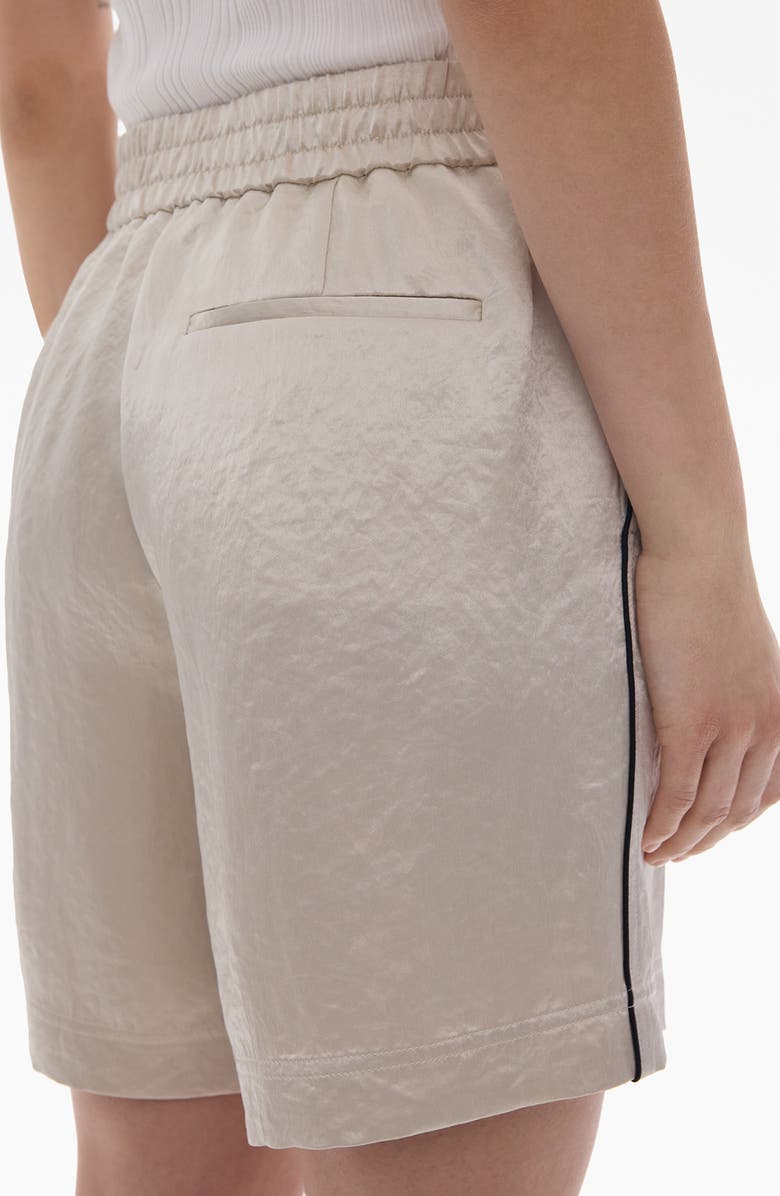 Helmut Lang Crinkle PJ Shorts, Alternate, color, Ivory