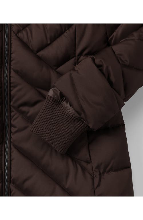 Lands' End Insulated Cozy Fleece Lined Primaloft Coat In Brown