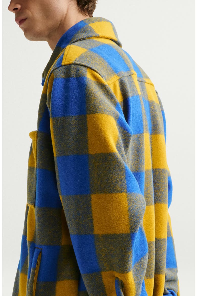 SB Essential Plaid Shirt Jacket, Alternate, color, HYPER ROYAL/ PEAT MOSS
