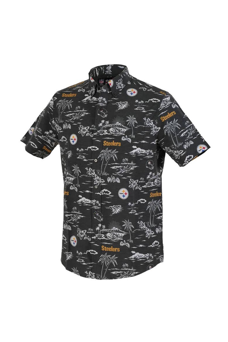 Men's Reyn Spooner Black Pittsburgh Steelers Kekai Performance Button-Down Shirt, Alternate, color, Black