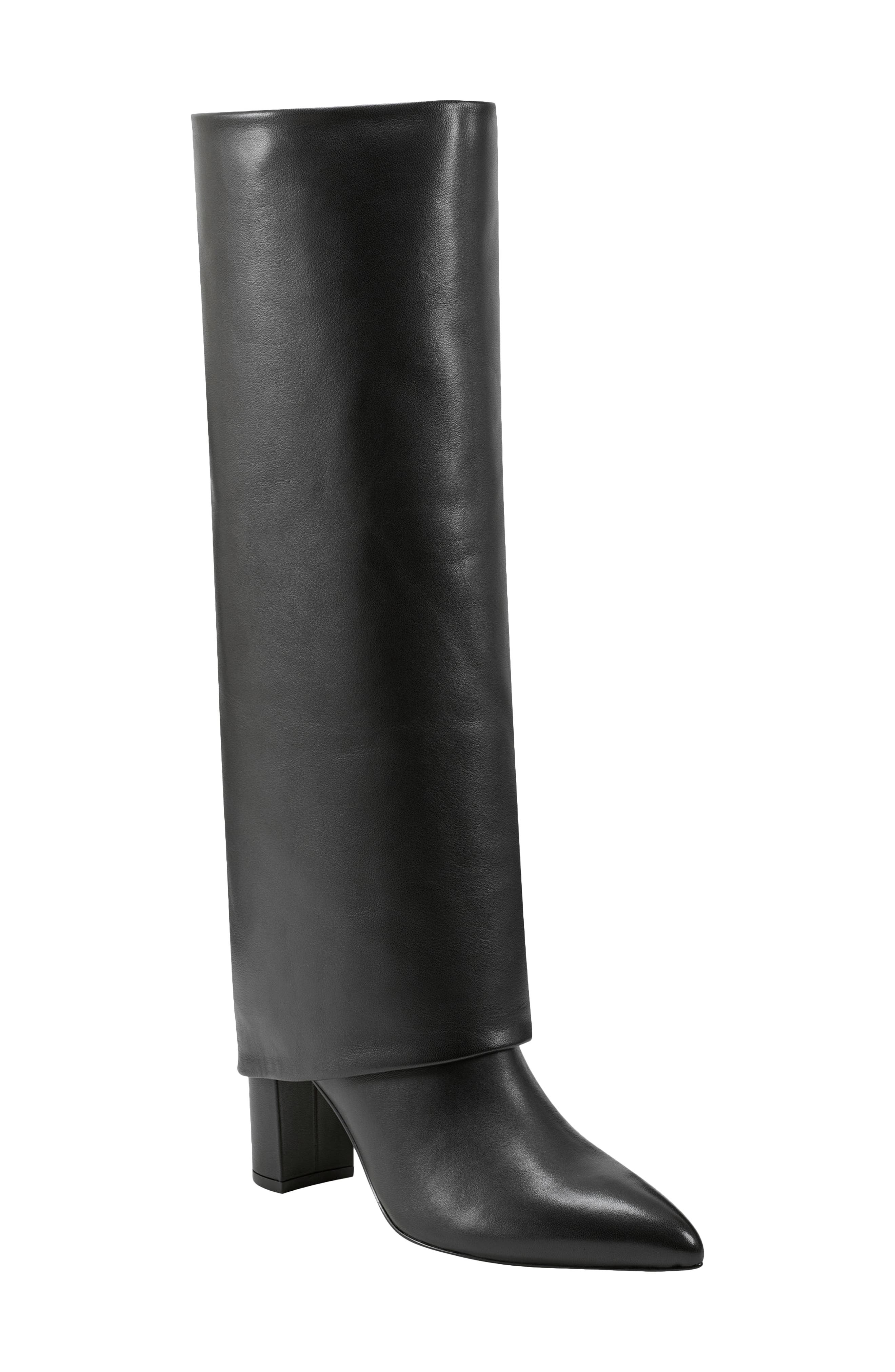 Marc Fisher LTD Leina Foldover Shaft Pointed Toe Knee High Boot, Main, color, 
