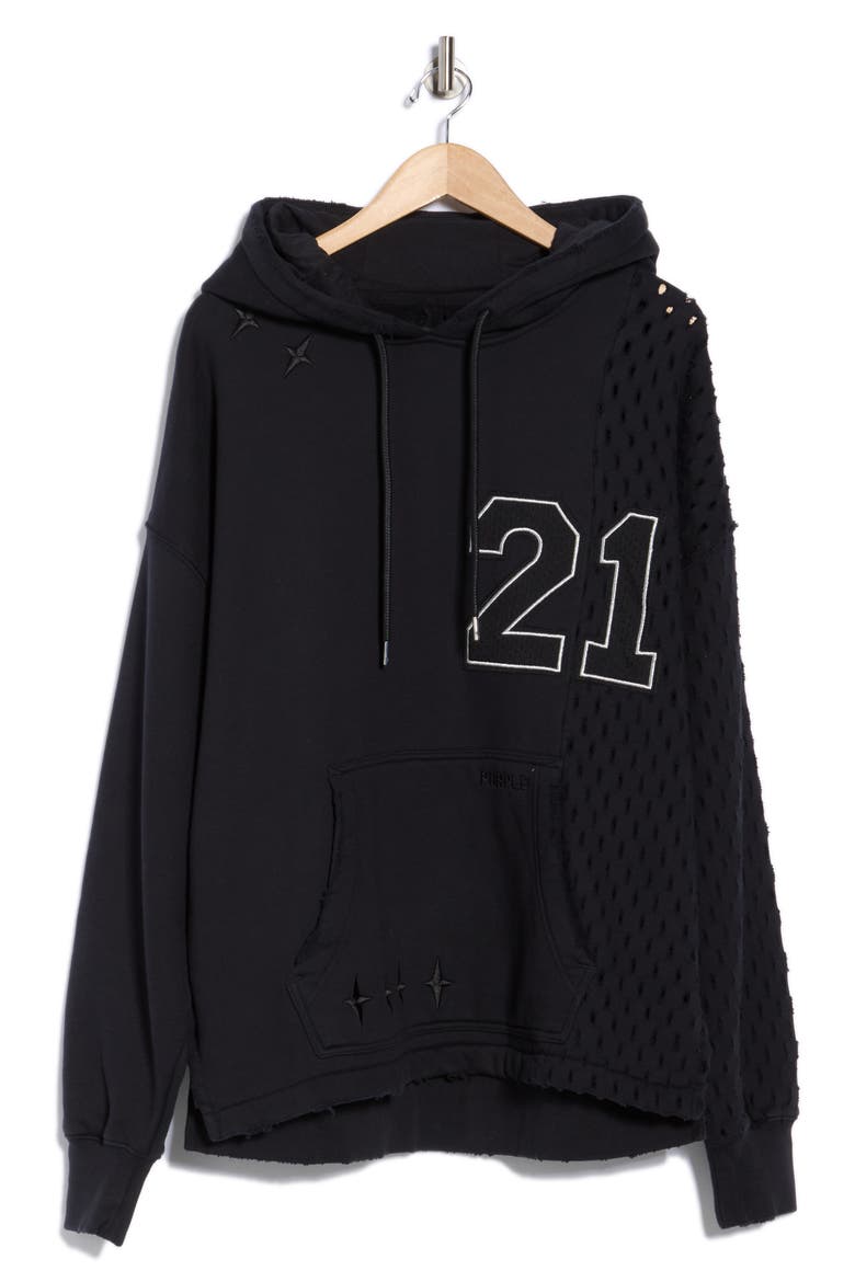 Heavyweight Fleece Hoodie, Alternate, color, BLACK