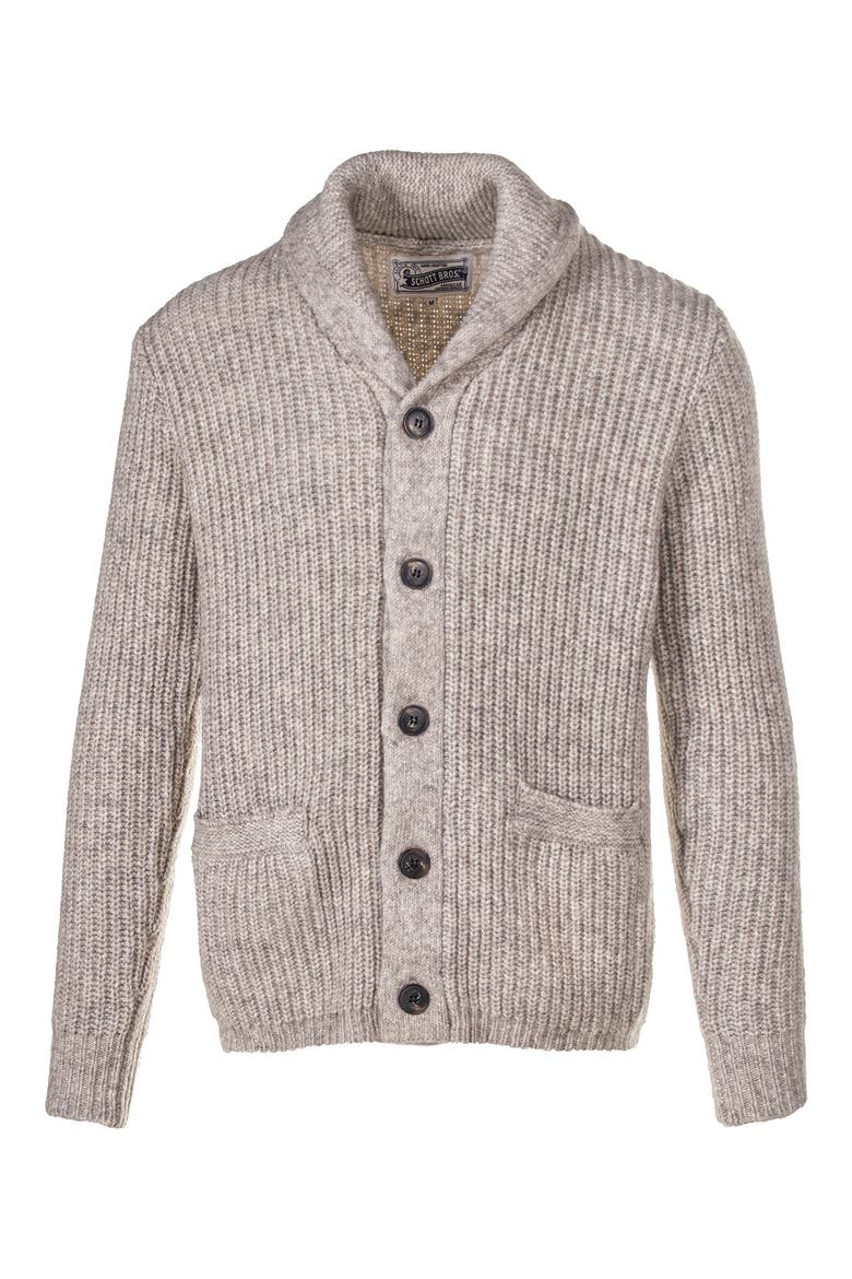 Heavyweight Shawl Collar Cardigan, Alternate, color, LIMESTONE