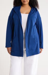 Eileen Fisher Organic Cotton Hooded Jacket