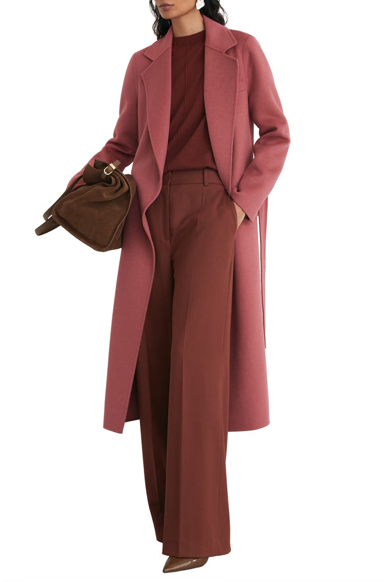 Marlowe Wool Blend Coat, Alternate, color, PINK