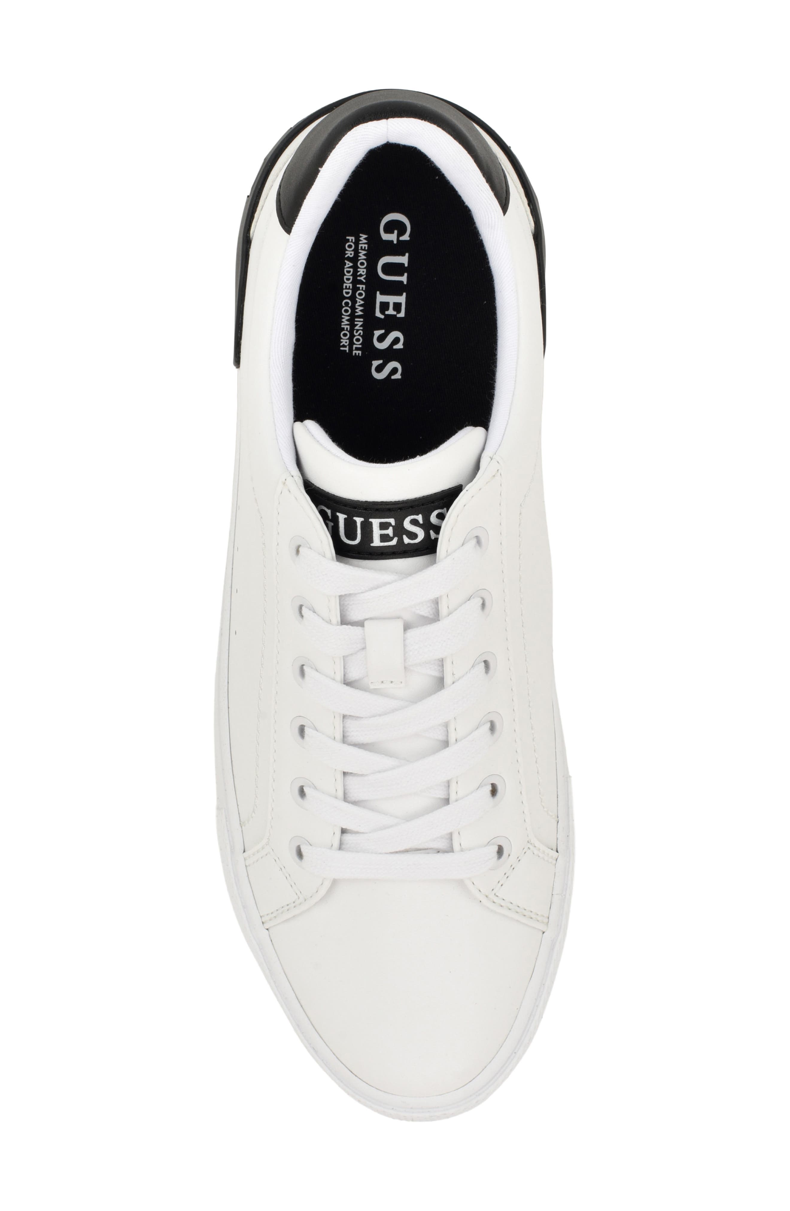 Pancho Faux Leather Sneaker, Alternate, color, WHITE/ BLACK