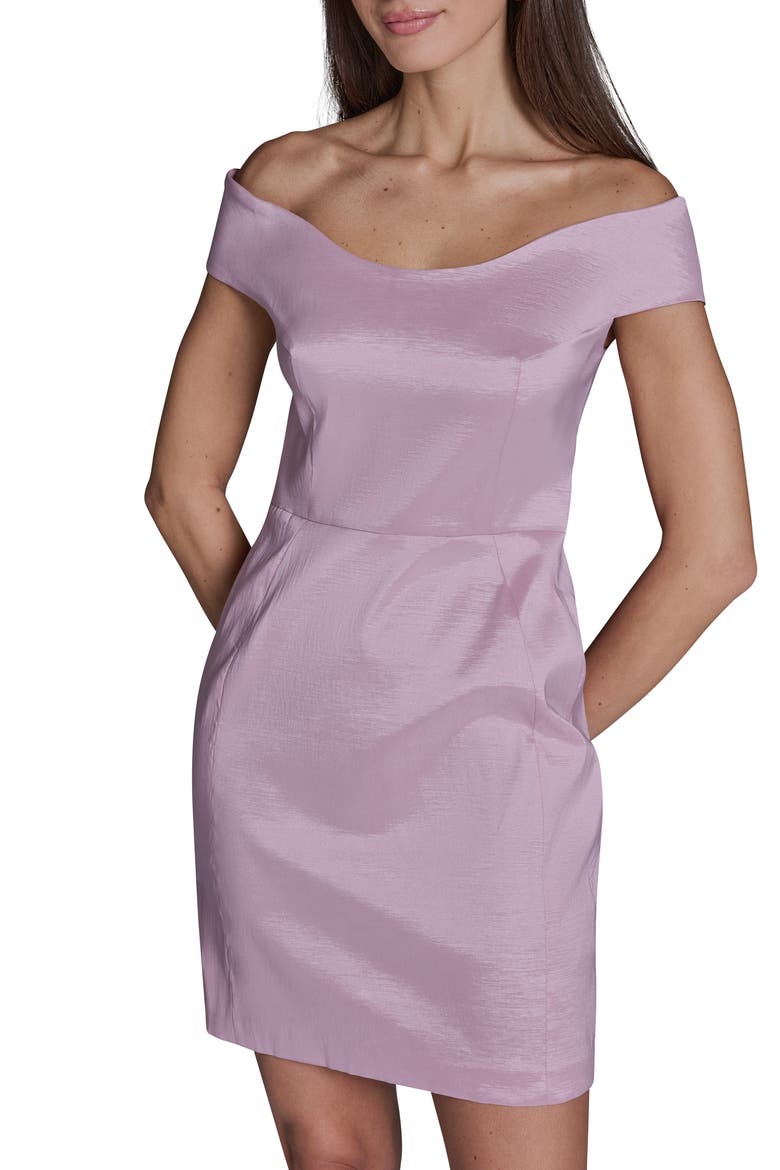 Off the Shoulder Minidress, Alternate, color, LILAC