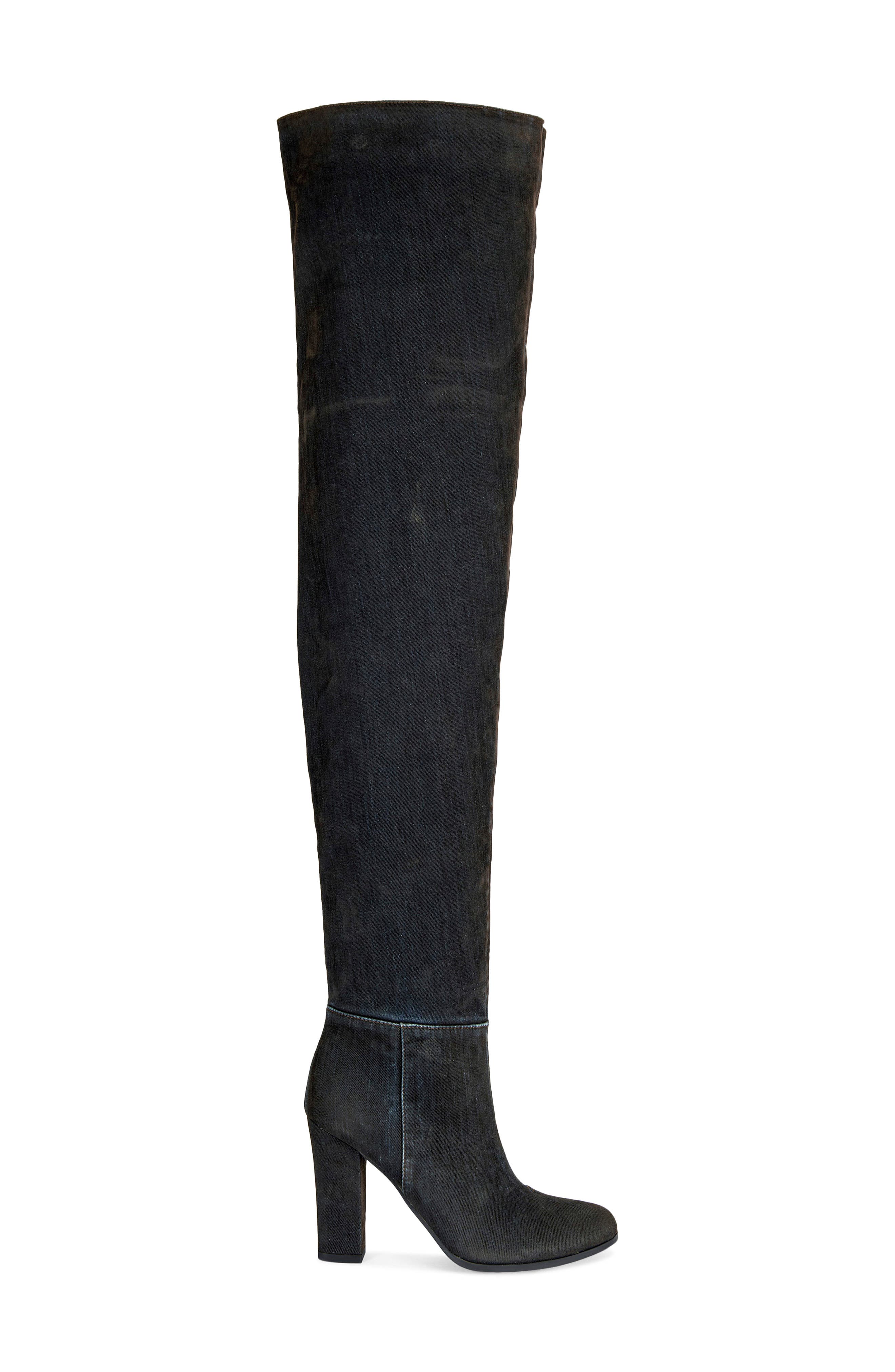 AZALEA WANG Nanette Thigh High Boot, Alternate, color, Black