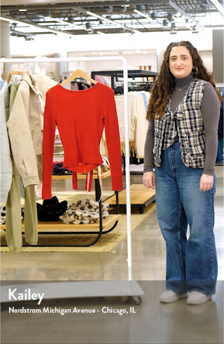 Sula Bow Back Rib Sweater, sales video thumbnail