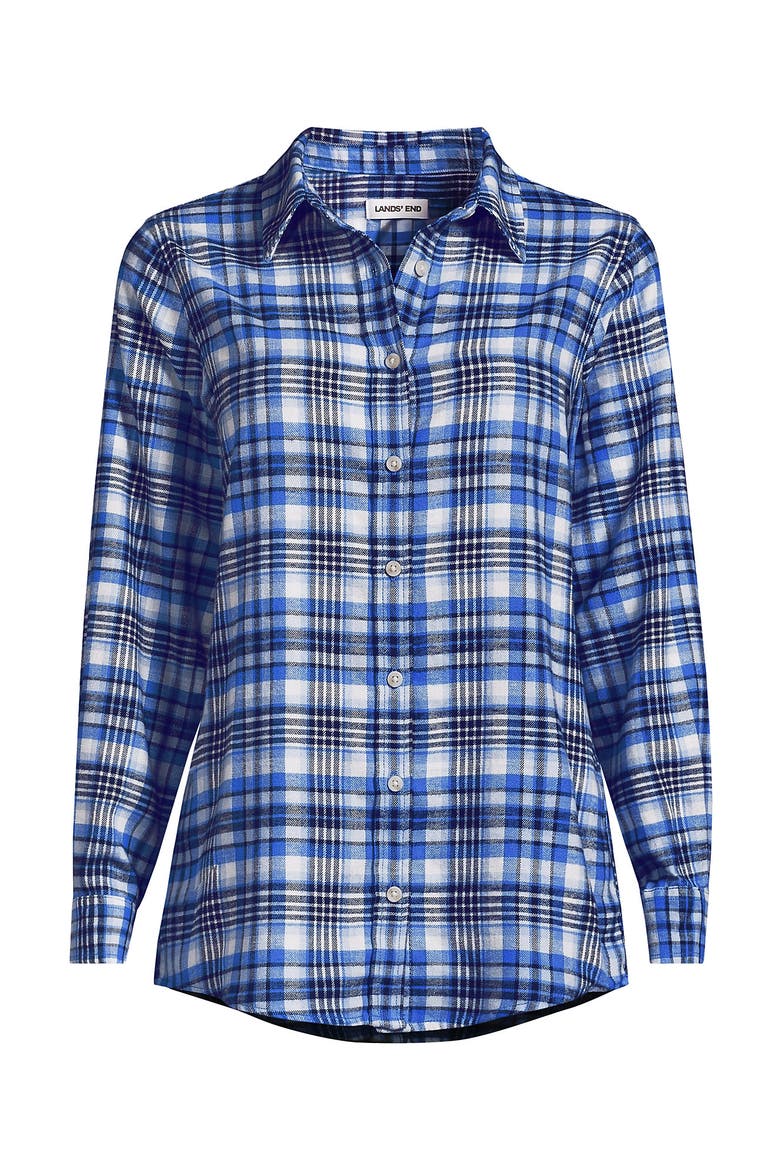 Flannel Shirt, Alternate, color, Bright French Blue Plaid