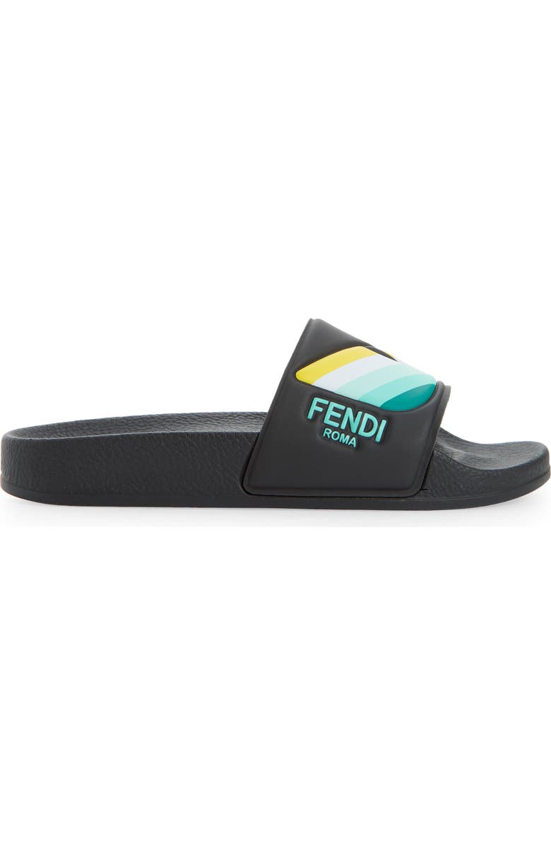 Fendi Kids' Monster Eyes Slide Sandal, Alternate, color,