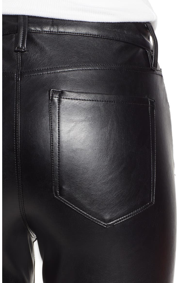 High Waist Faux Leather Skinny Pants, Alternate, color, BLACK