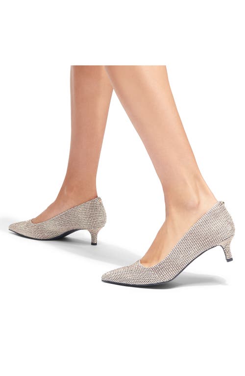 Kurt Geiger London Kensington Flexi Pointed Toe Kitten Heel Pump In Brown
