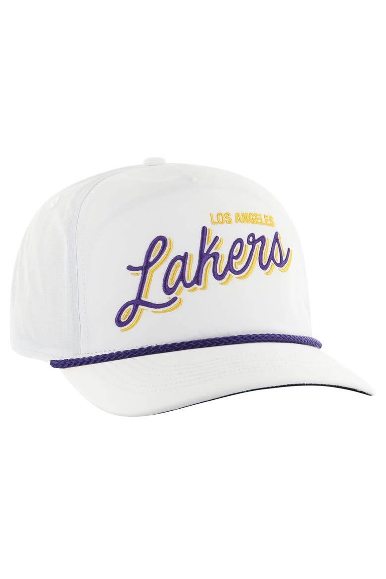 Men's '47 White Los Angeles Lakers Fairway Hitch brrr Adjustable Hat, Alternate, color, White