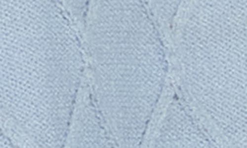 Nvlt Flower Cable Stitch Short Sleeve Cardigan In Blue
