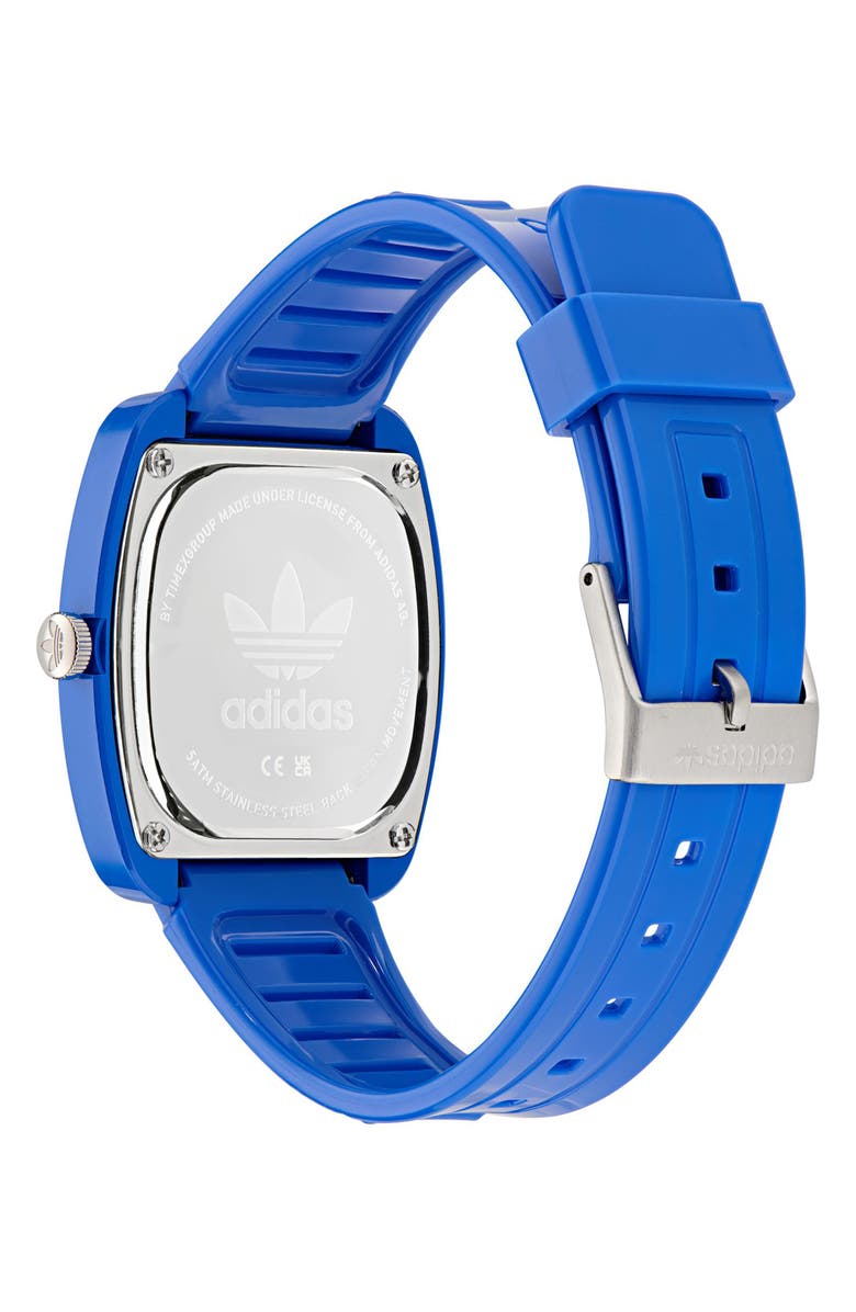 adidas Retro Wave Two Bio-Resin Strap Watch, 37mm, Alternate, color, Blue
