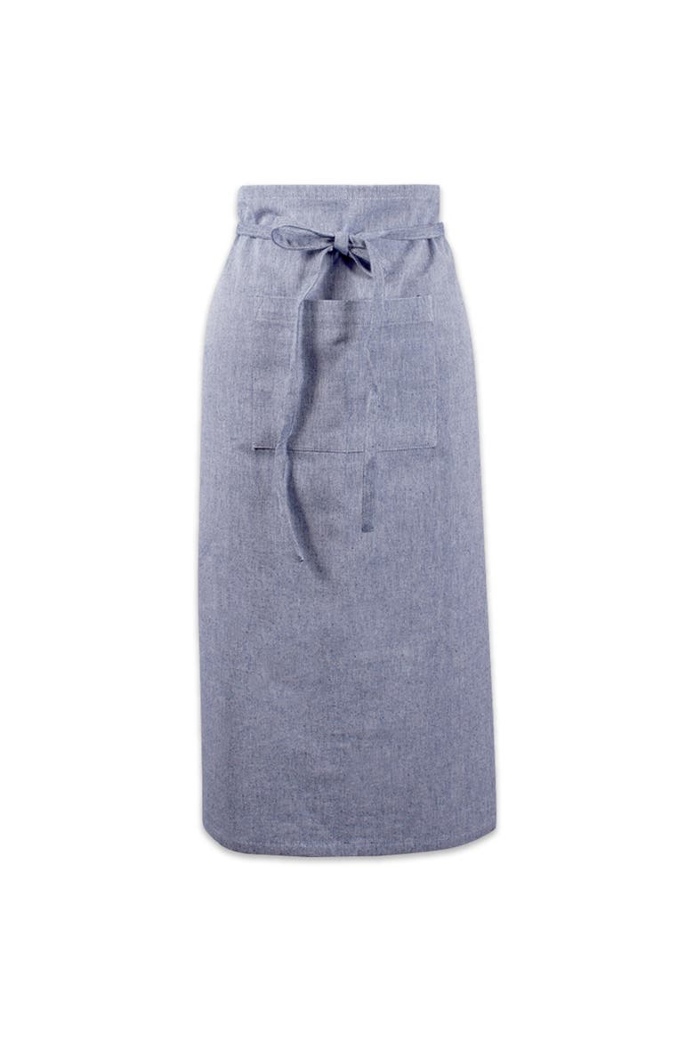 Bistro Chambray Apron Blue, Main, color, Blue