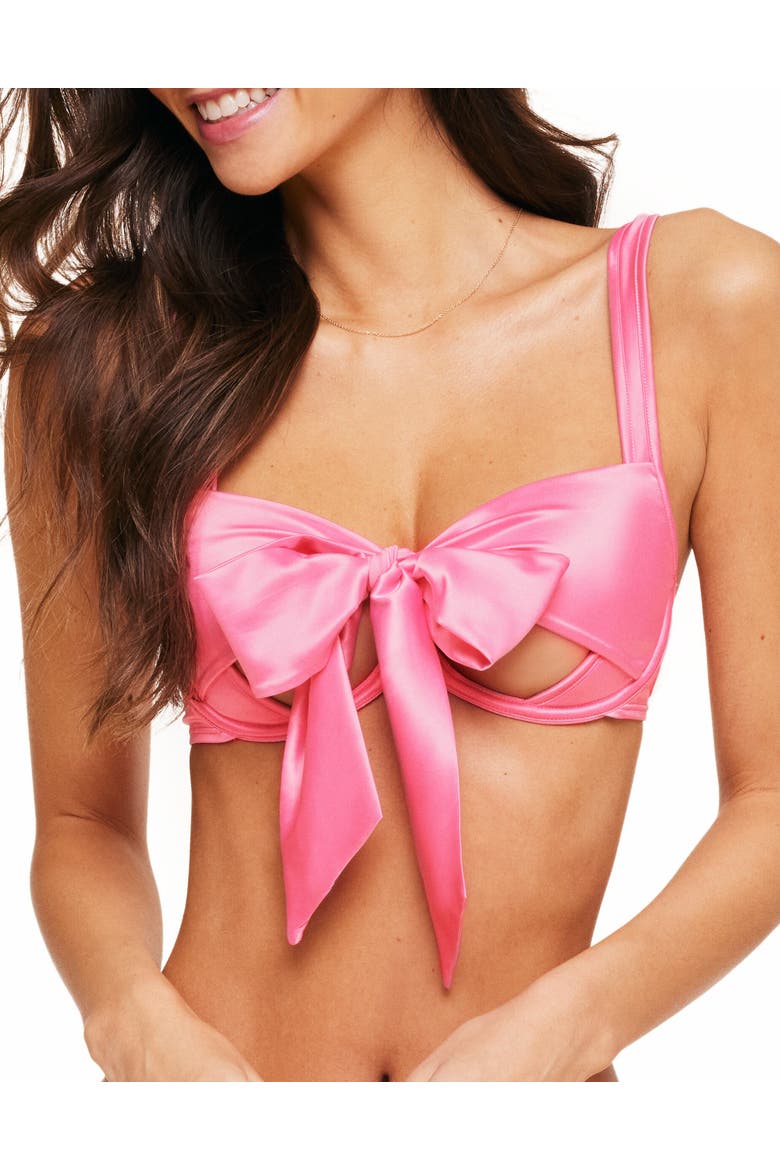 Gynger Unlined Quarter Cup Bra, Main, color, Medium pink
