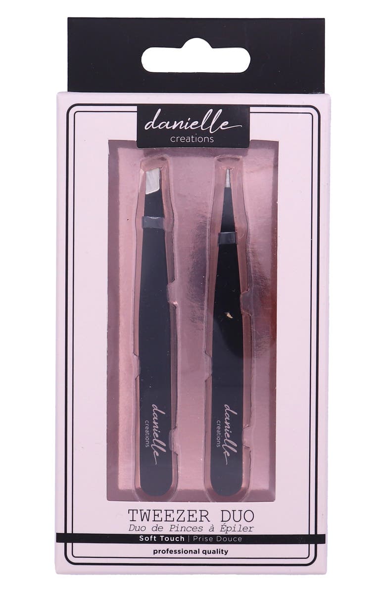 DANIELLE 2-Pack Tweezer Set, Alternate, color, Black