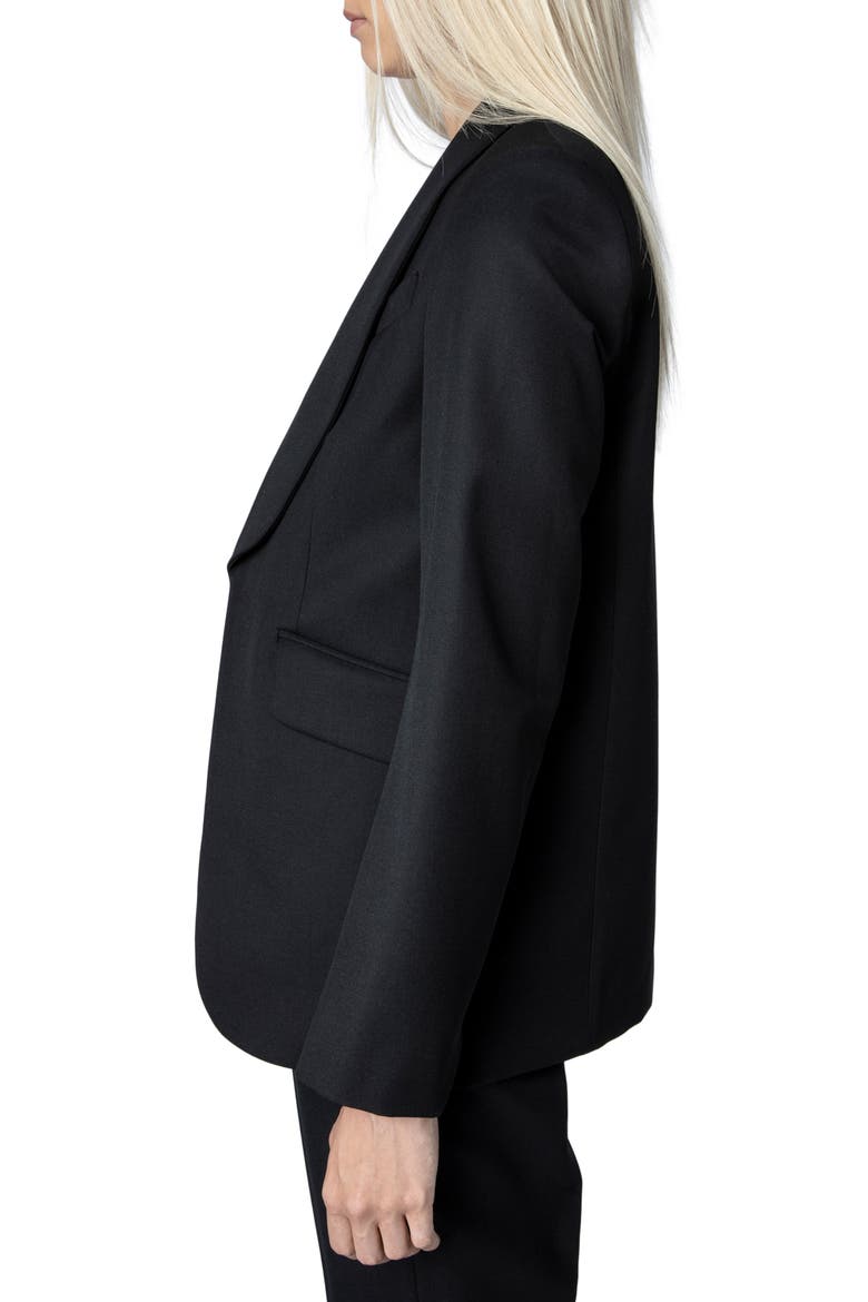 Shawl Collar Jacket, Alternate, color, NOIR
