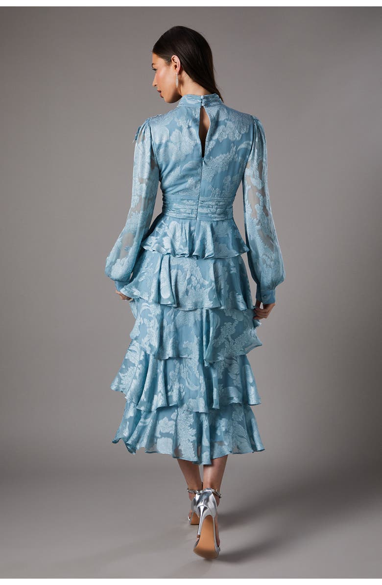 Coast Jacquard Tiered Maxi Dress, Alternate, color, Ice Blue