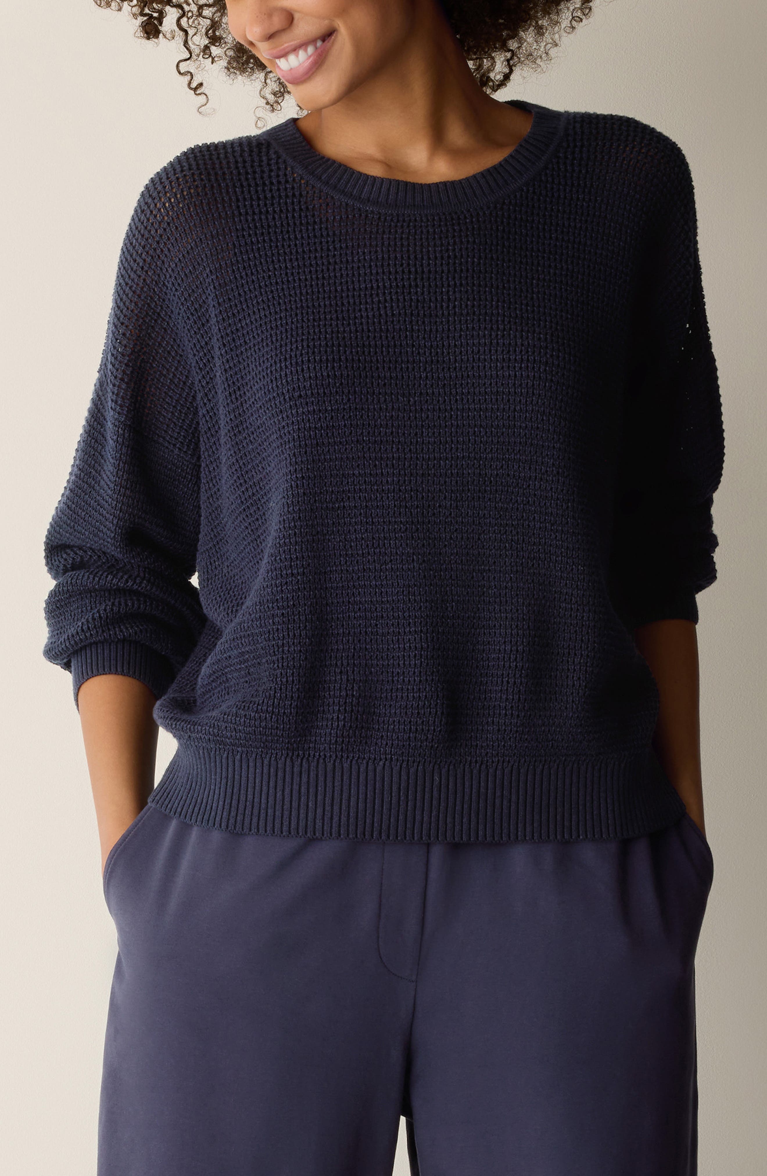Organic Cotton & Tencel™ Lyocell Crewneck Sweater