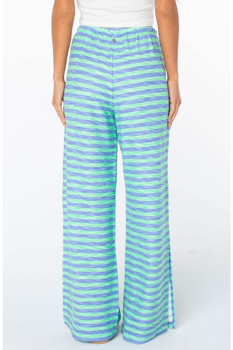Beach Breeze Stripe Drawstring Waist Stretch Cotton Pants, Alternate, color, SPRING BUD