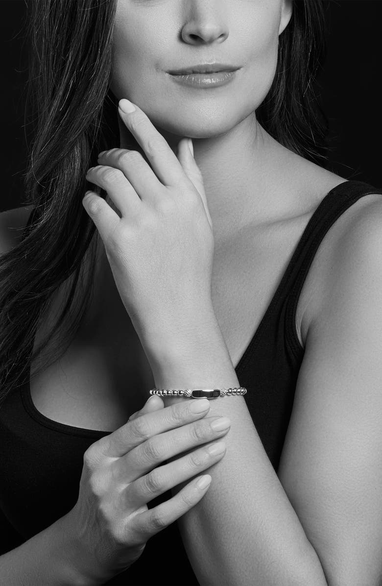 LAGOS Signature Caviar Stretch Bracelet, Alternate, color, Silver