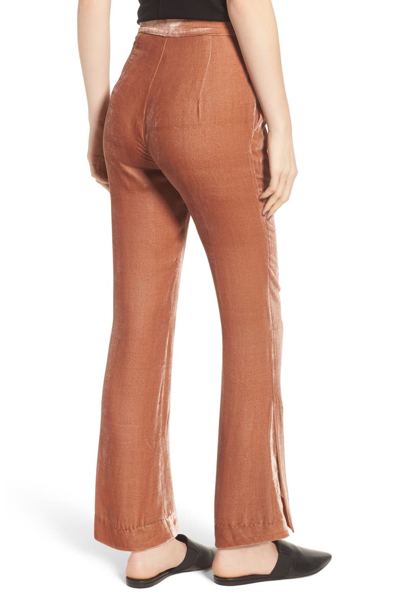 Bushwick Velvet Pants, Alternate, color, BROWN