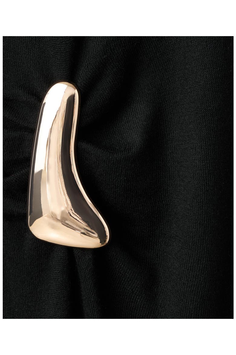 Turtleneck Long Sleeve Knit Dress, Alternate, color, BLACK