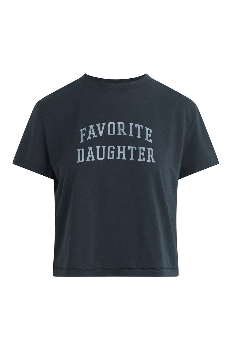 The Collegiate Logo Crop Graphic T-Shirt, Alternate, color, NAVY